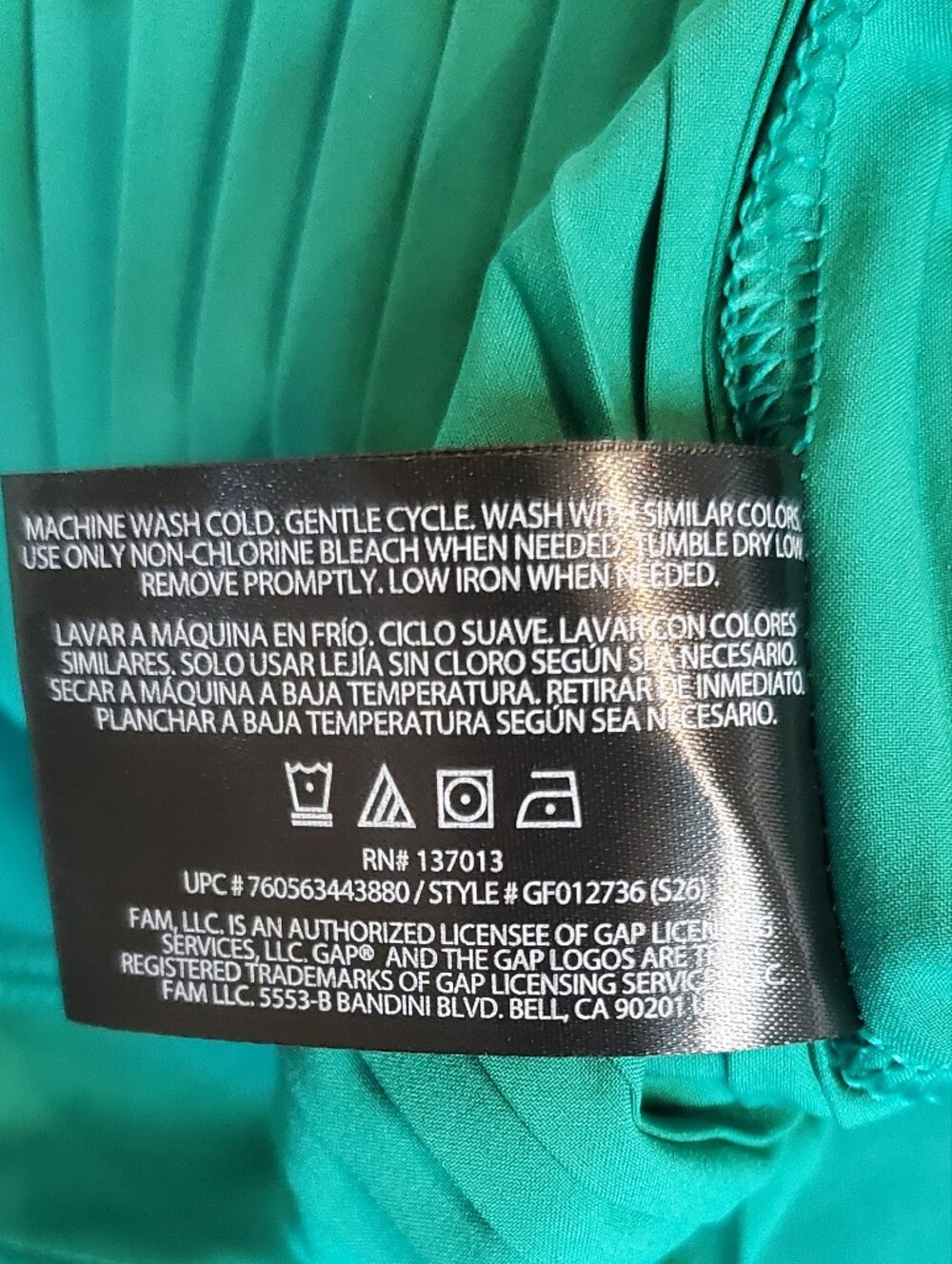 NWT Gap Fit  Pleated Mini Skirt Skort in Green Womens Size Small  4 Way Stretch - Picture 8 of 9